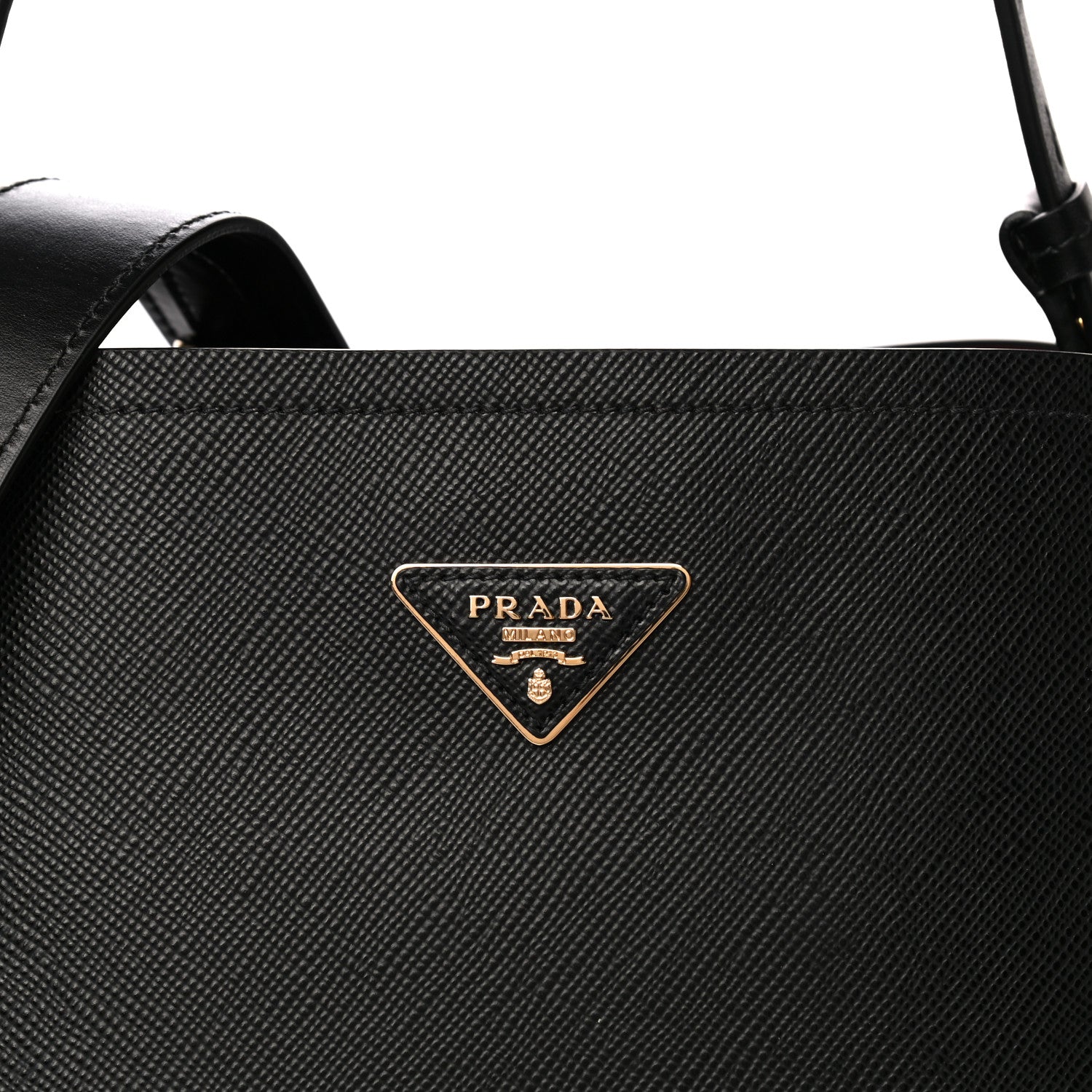 Prada Saffiano Cuir Small Matinee Tote Black 7 of 9