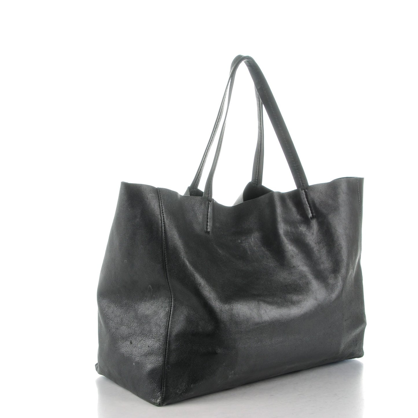 Lambskin Horizontal Cabas Black