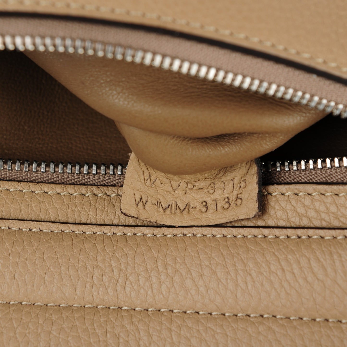 Drummed Calfskin Suede Medium Trapeze Dune
