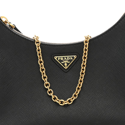 Prada Saffiano Lux Re-Edition 2005 Shoulder Bag Black 9 of 12