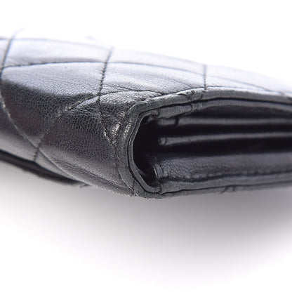 Chanel Lambskin Quilted Yen Wallet Black 13 of 17