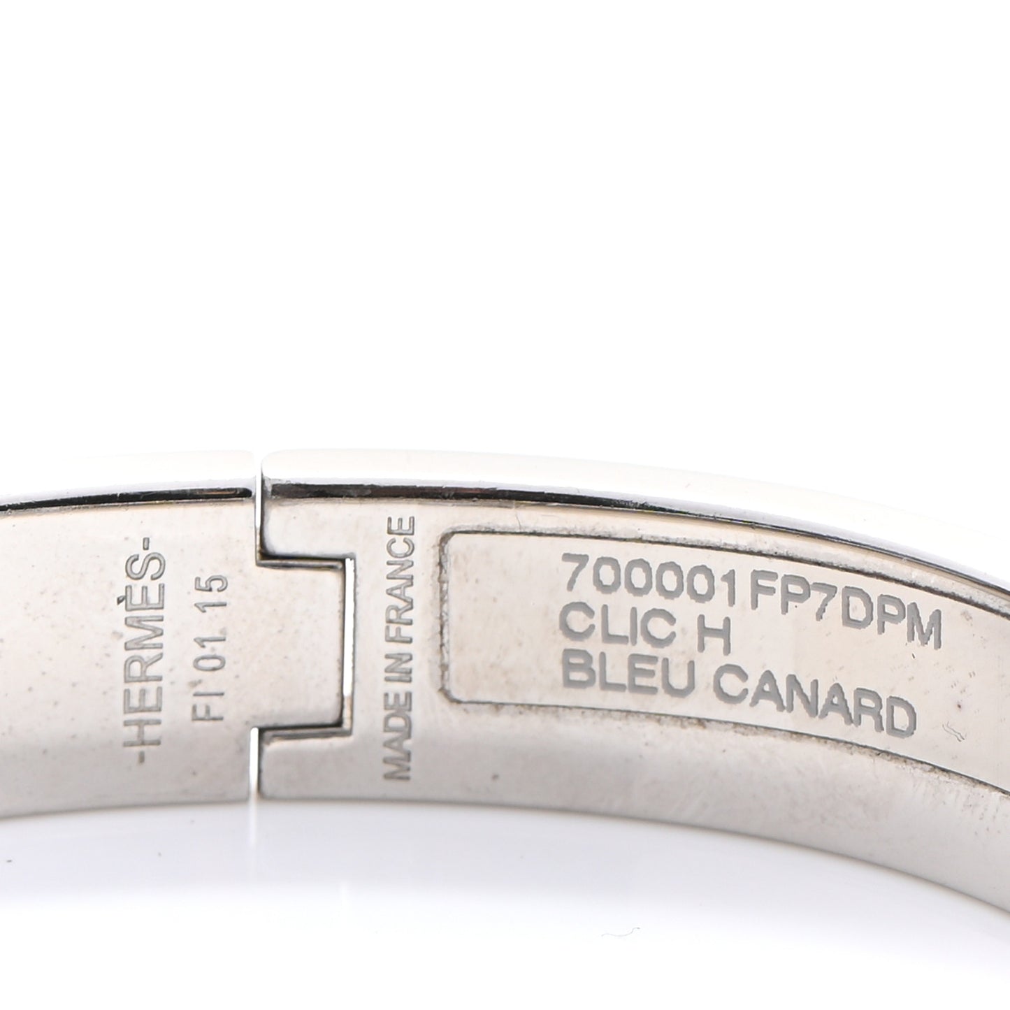Enamel Narrow Clic Clac H Bracelet PM Bleu Canard