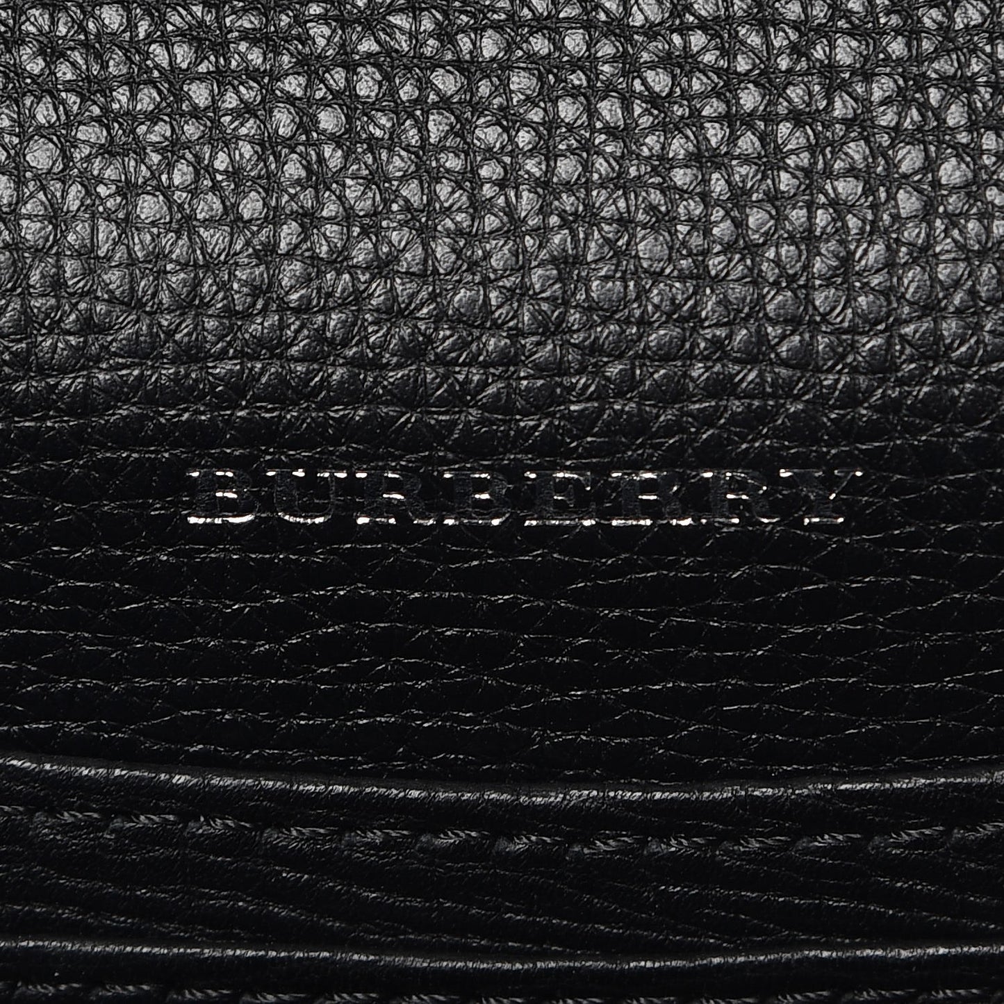 Grainy Calfskin Vintage Check Baby Macken Crossbody Bag Black