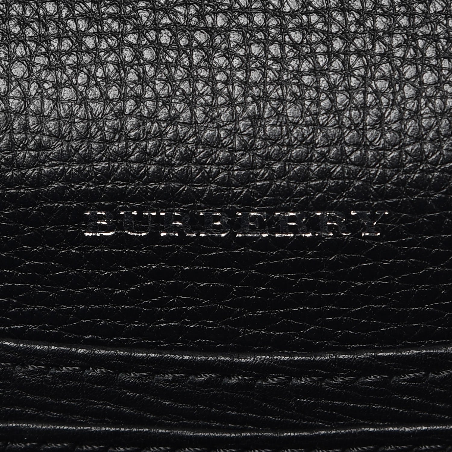 Burberry Grainy Calfskin Vintage Check Baby Macken Crossbody Bag Black 6 of 6