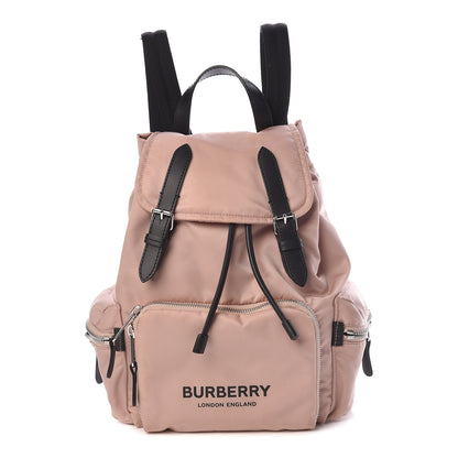 Burberry Nylon Logo Print Medium Rucksack Backpack Rose Beige 1 of 10