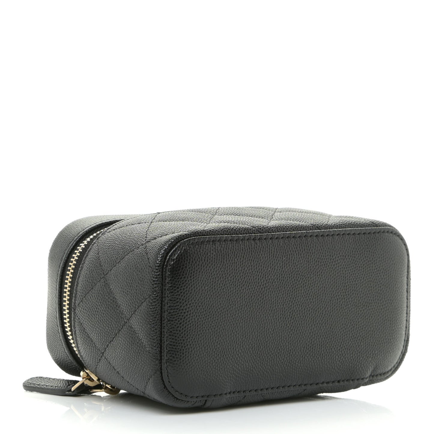 Caviar Quilted CC Vanity Cosmetic Case Black