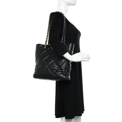Chanel Lambskin Quilted Chanel 19 Shopping Bag Black 2 of 12