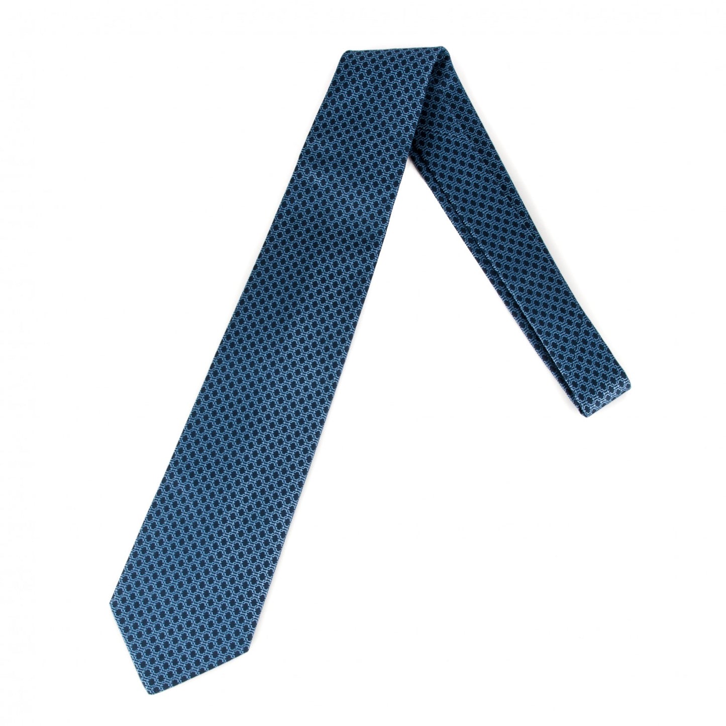 Woven Silk Mens Neck Tie Bleu