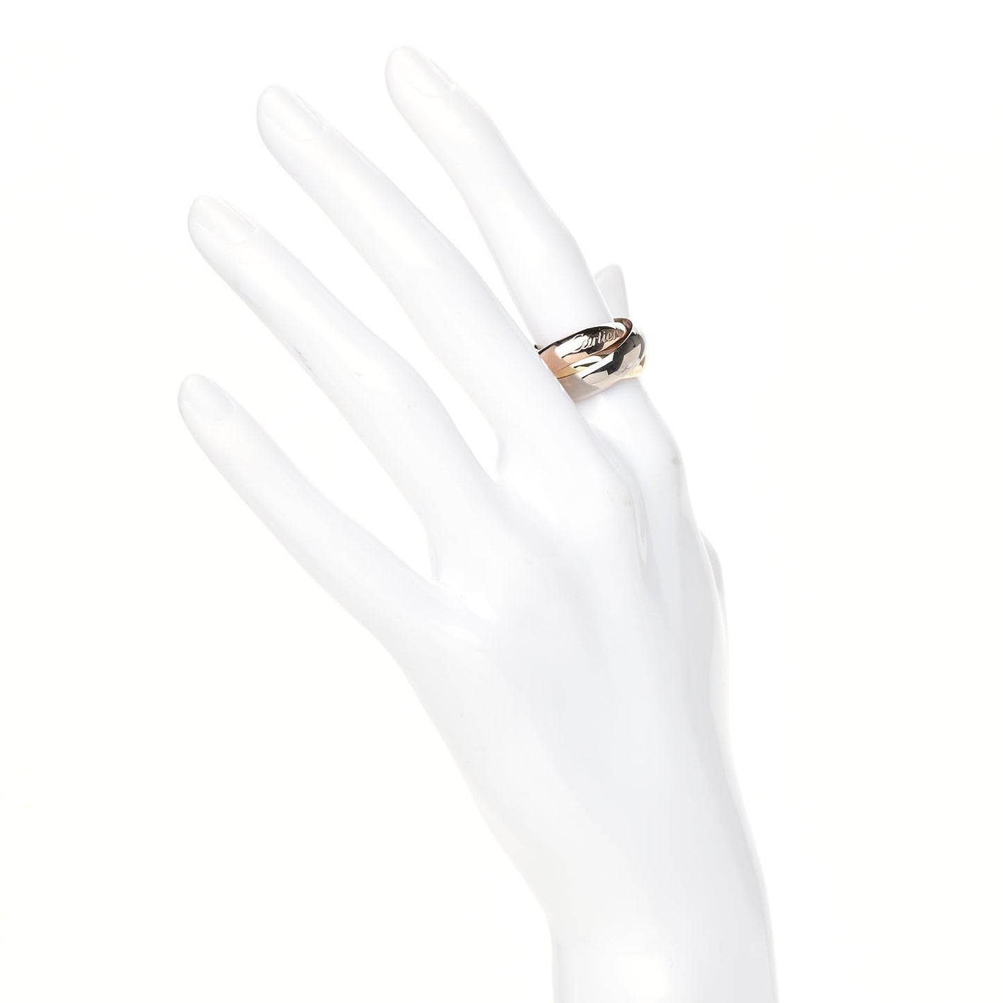 18K Pink Yellow White Gold Large Trinity Ring 50 5.25