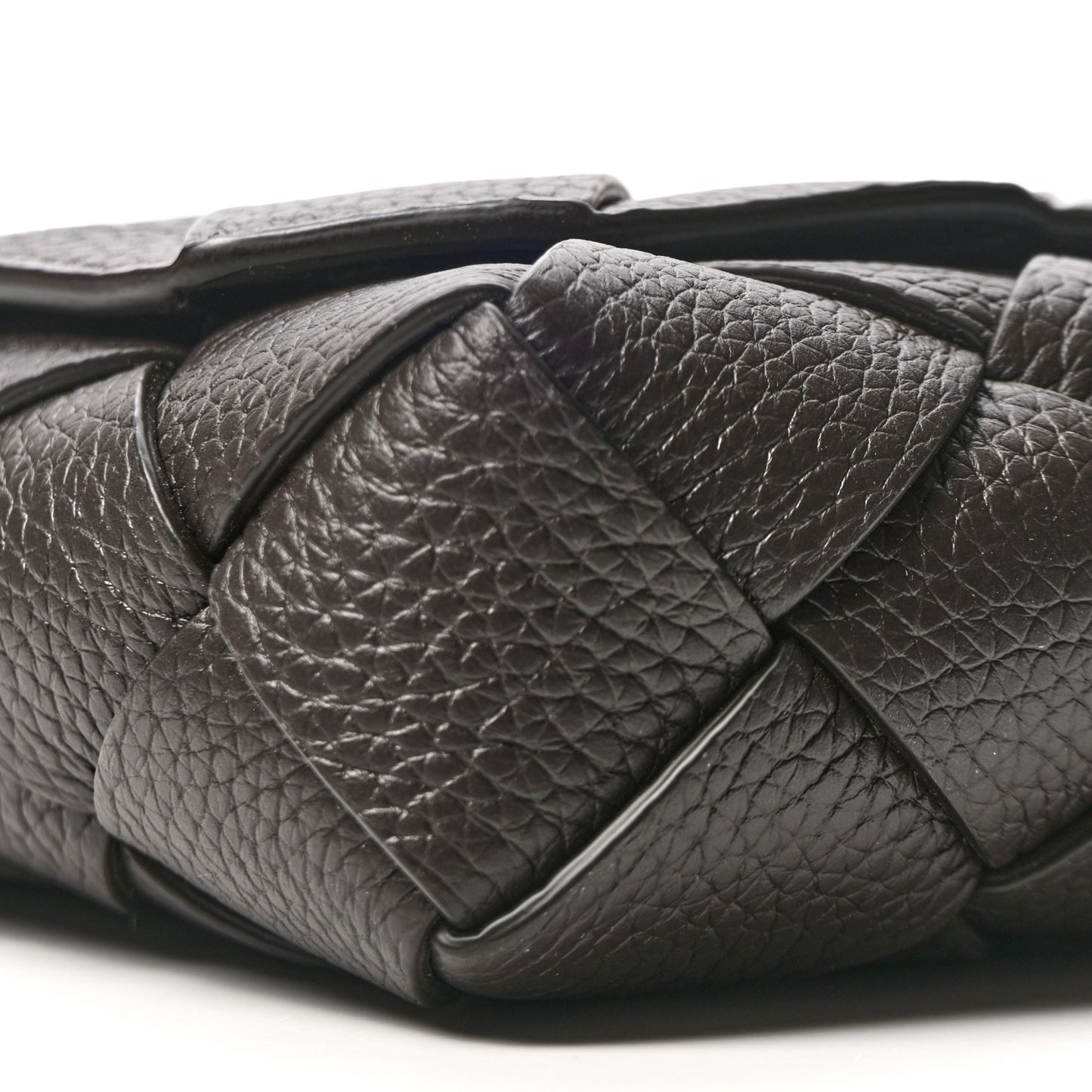 Grained Calfskin Intreccio Large Diago Crossbody Bag Fondant