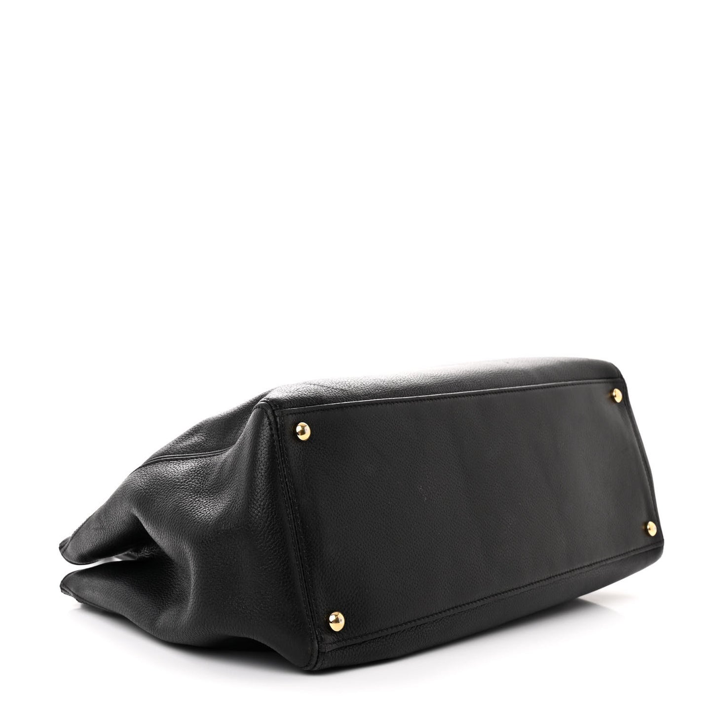 Calfskin Cerf Executive Shopper Tote Black