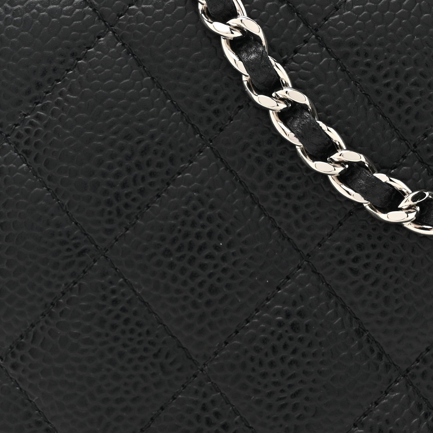 Chanel Caviar Quilted Wallet On Chain WOC Black 10 of 14