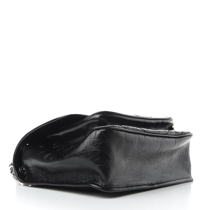 Saint Laurent Crinkled Calfskin Matelasse Monogram Medium Niki Chain Satchel Black 4 of 8