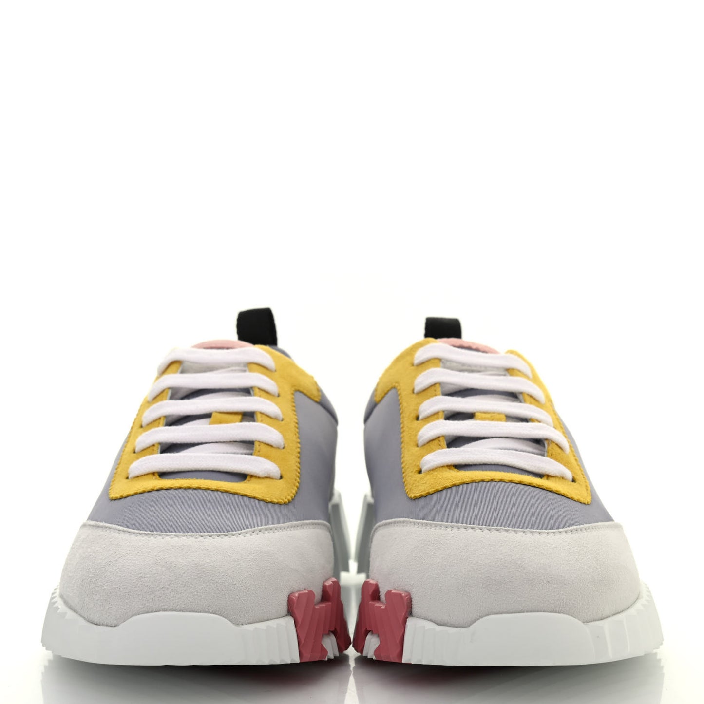 Technical Canvas Suede Goatskin Bouncing Sneakers 37 Gris Multicolor