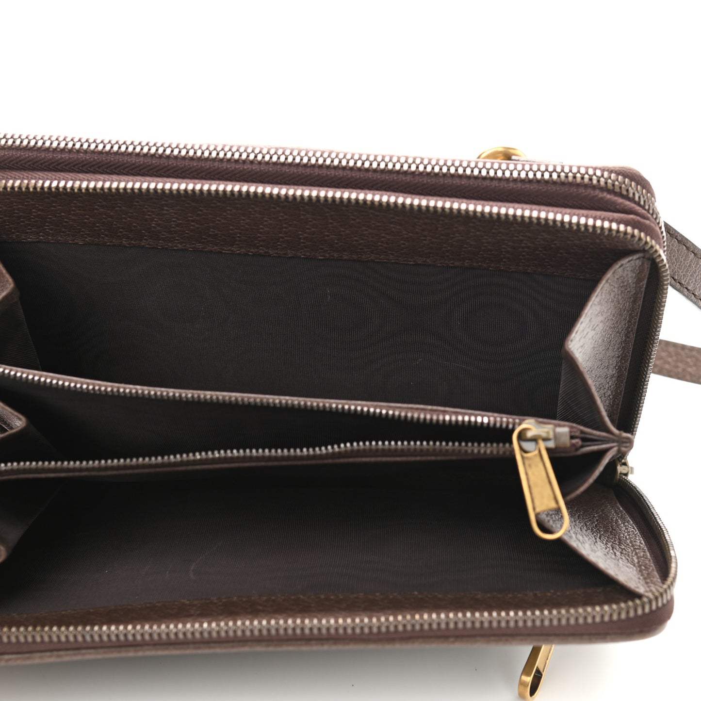 GG Supreme Monogram Web Ophidia Double Zip Shoulder Bag Beige New Acero