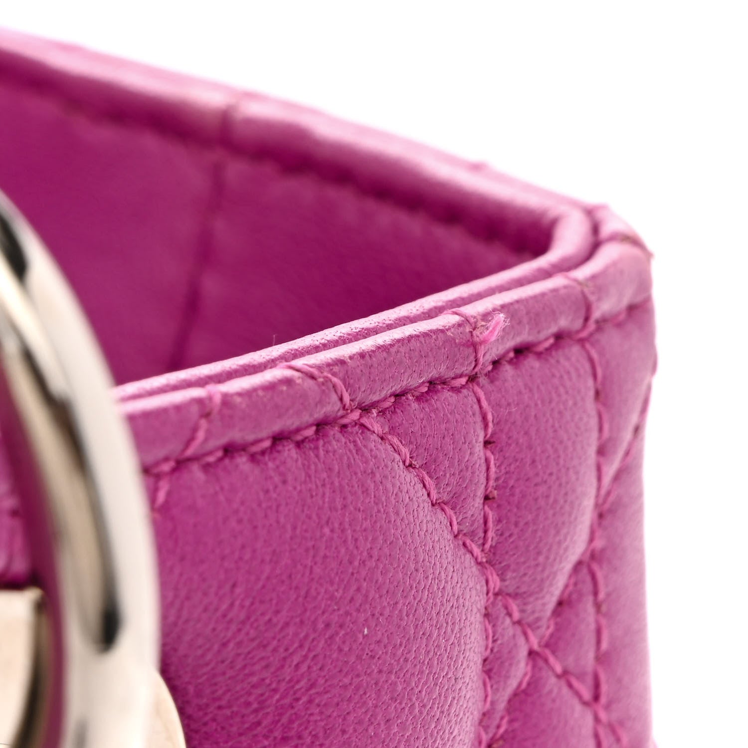 Christian Dior Lambskin Cannage Medium Lady Dior Pink 10 of 10