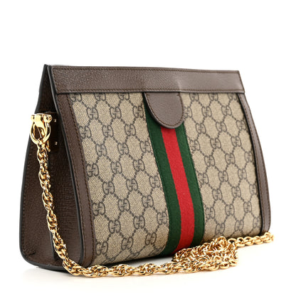 Gucci GG Supreme Monogram Web Small Ophidia Chain Shoulder Bag Brown 4 of 10