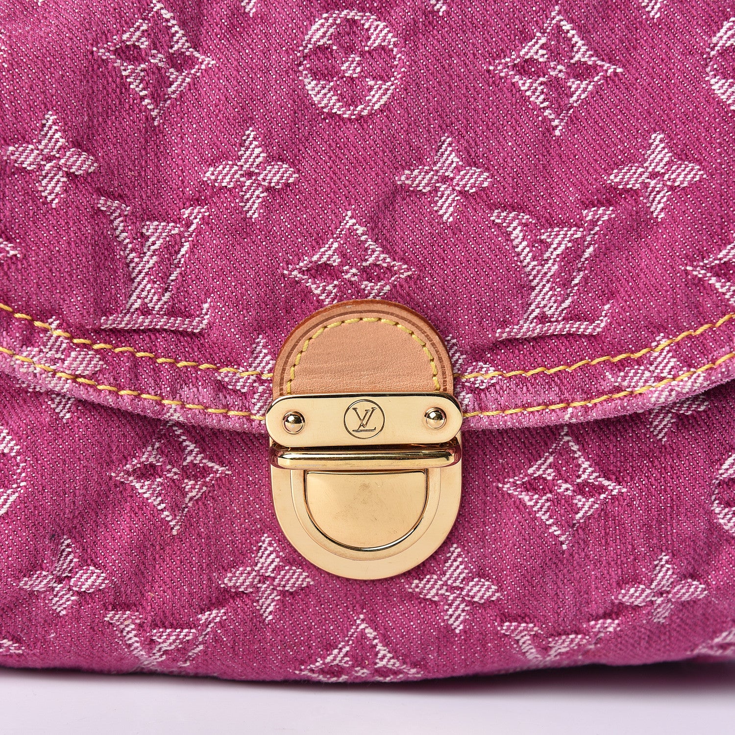 Louis Vuitton Monogram Denim Mini Pleaty Fuchsia 9 of 12