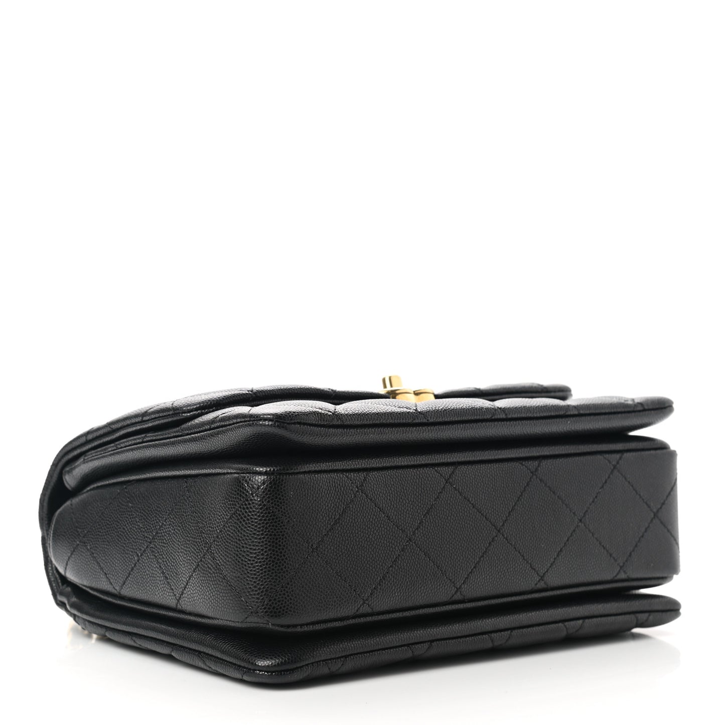 Caviar Quilted Coco First Flap Black