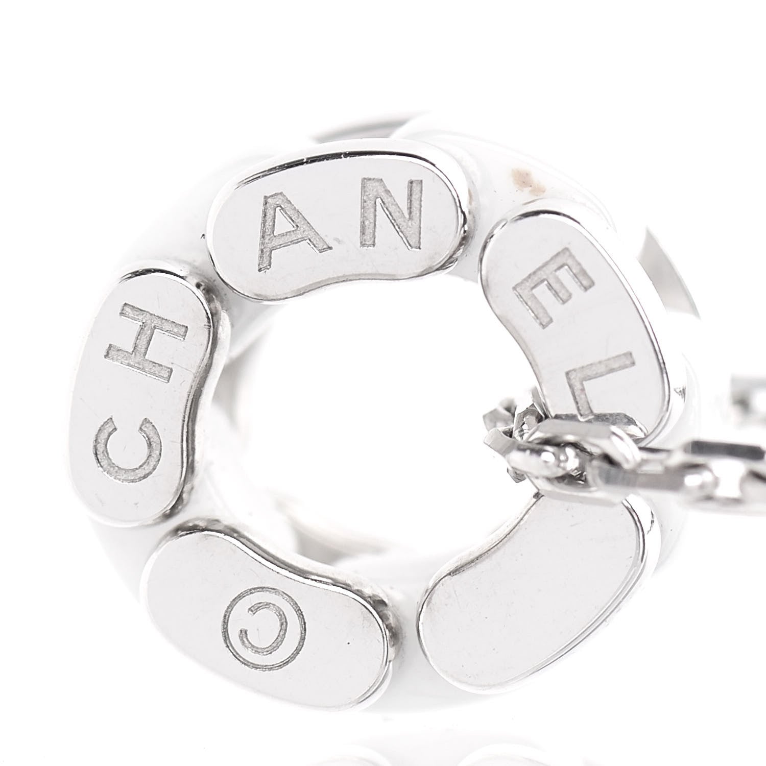 Chanel 18K White Gold Ceramic Ultra Pendant Necklace White 6 of 7