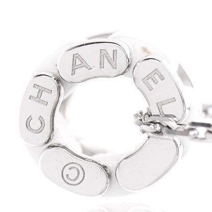 Chanel 18K White Gold Ceramic Ultra Pendant Necklace White 6 of 7