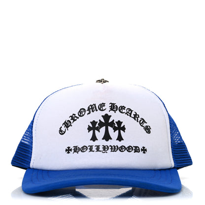 Chrome Hearts Cotton Mesh Hollywood Cross King Taco Trucker Hat Blue White 3 of 8