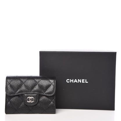 Chanel Caviar Quilted Flap Card Holder Wallet Black 9 of 9