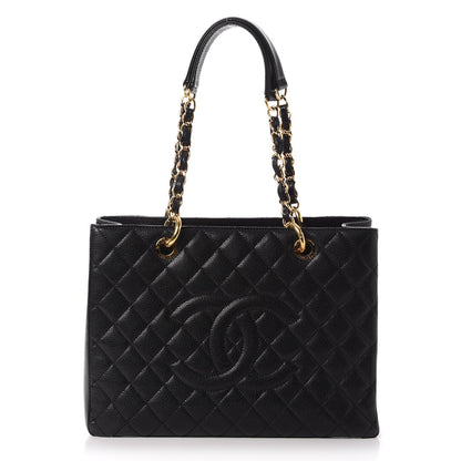 Chanel Caviar Quilted Grand Shopping Tote GST Black 1 of 7