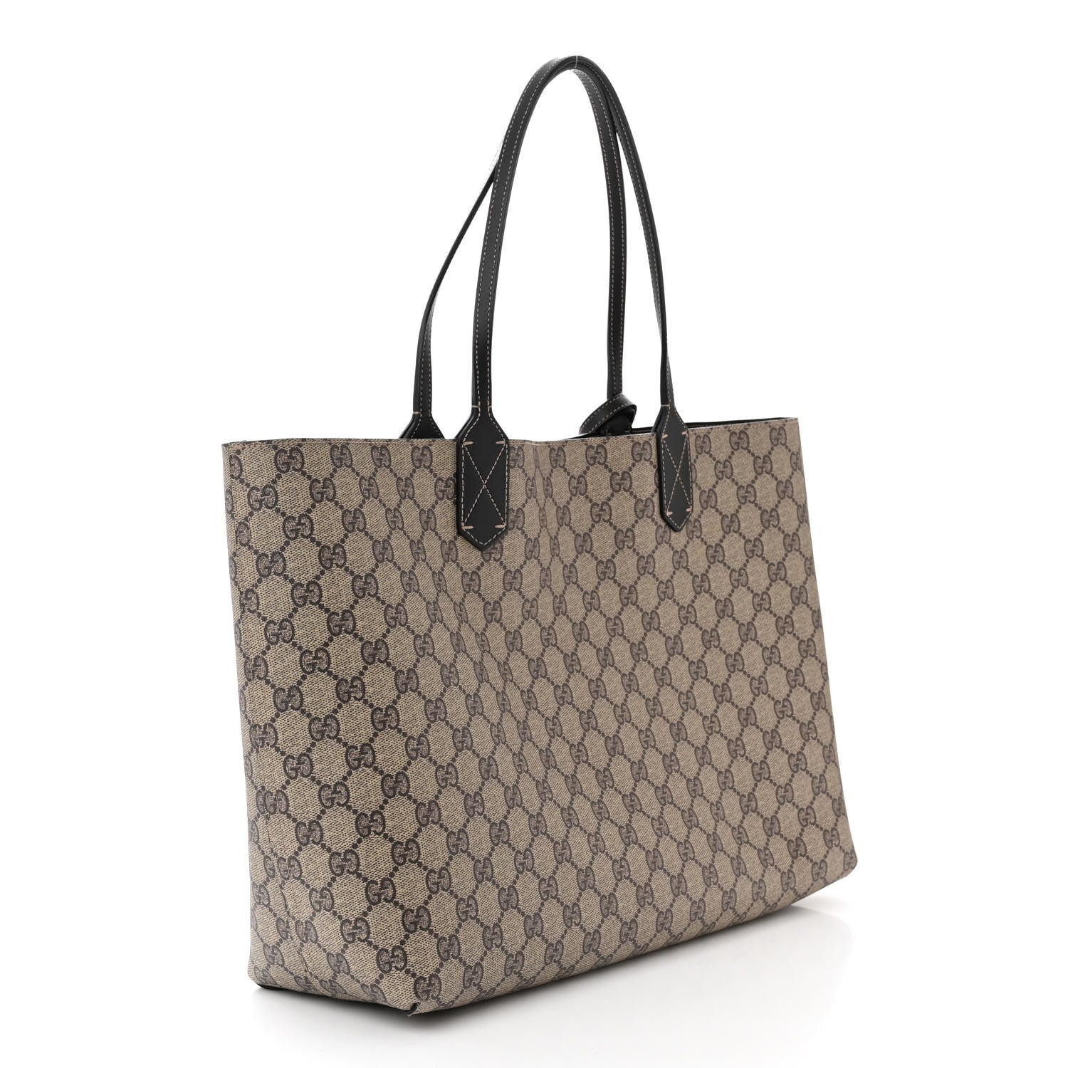 Gucci Calfskin GG Supreme Monogram Medium Reversible Tote Black 4 of 16