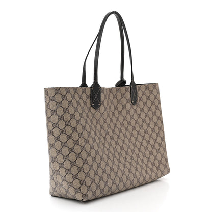 Gucci Calfskin GG Supreme Monogram Medium Reversible Tote Black 4 of 16