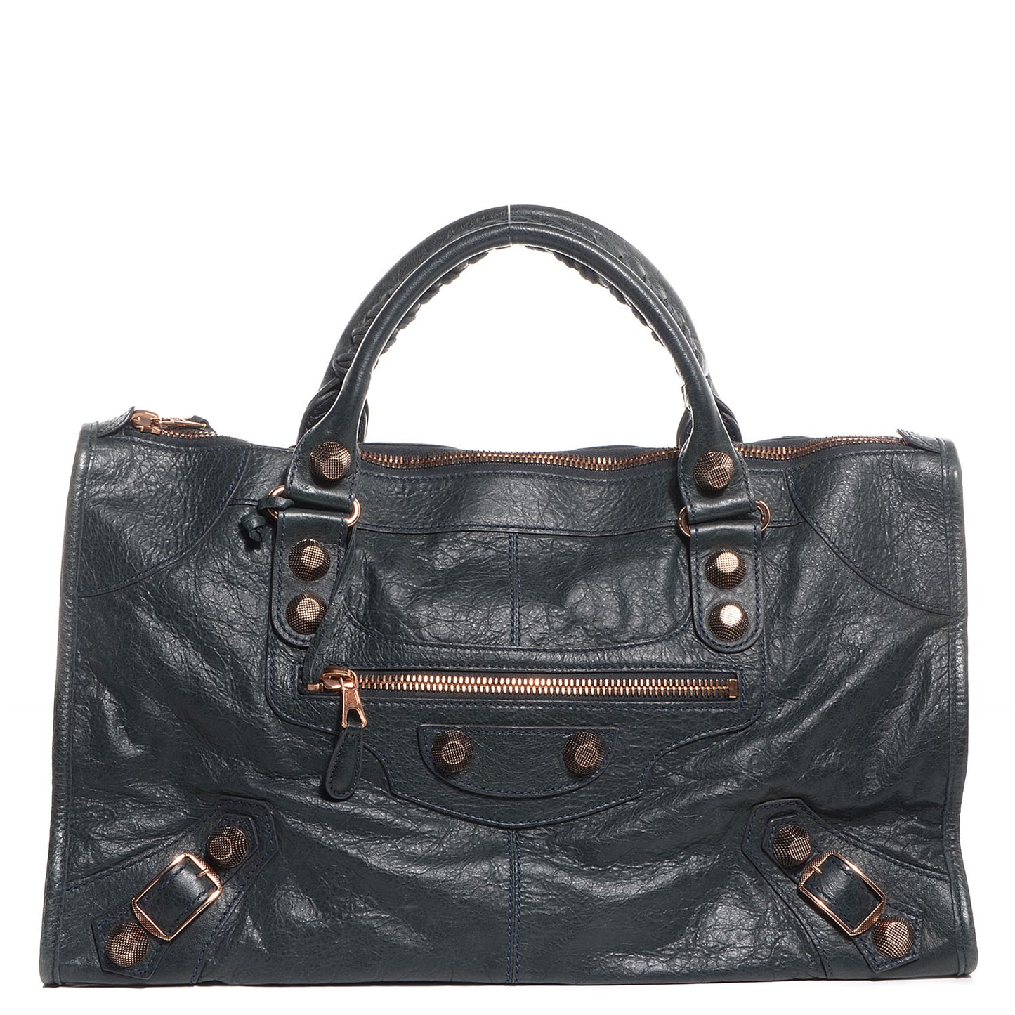Agneau Giant 21 Rose Gold Hardware Work Anthracite