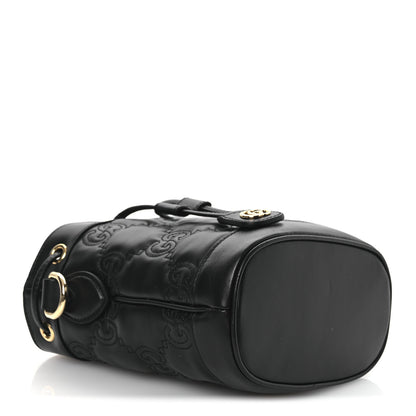 Gucci Calfskin GG Matelasse Bucket Bag Black 4 of 10