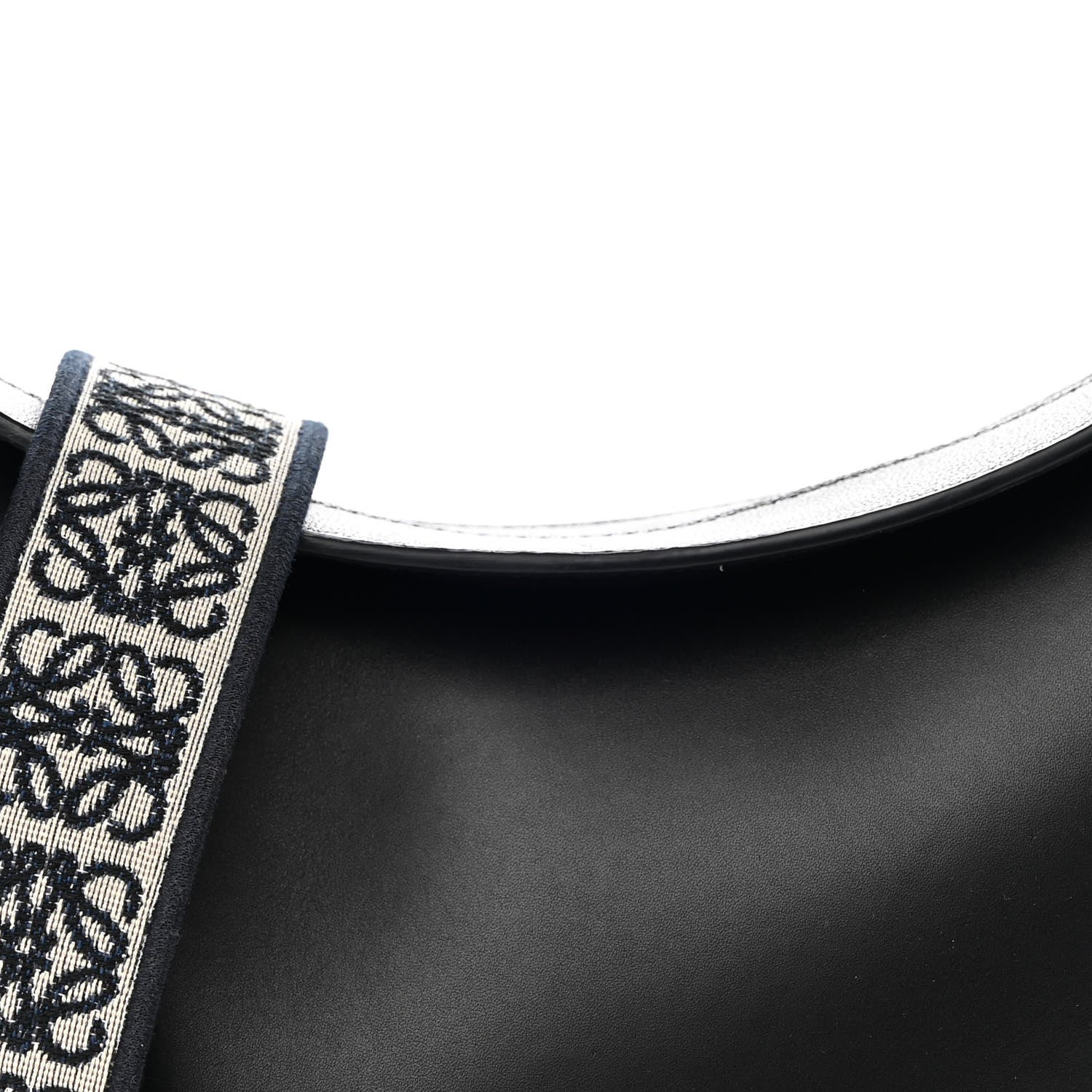 Loewe Satin Calfskin Jacquard Luna Bag Black 7 of 10