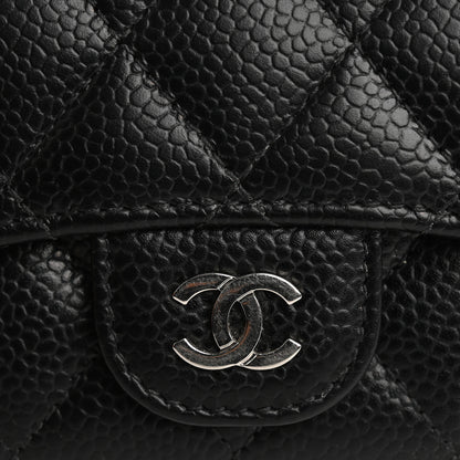 Chanel Caviar Quilted Flap Card Holder Wallet Black 9 of 10