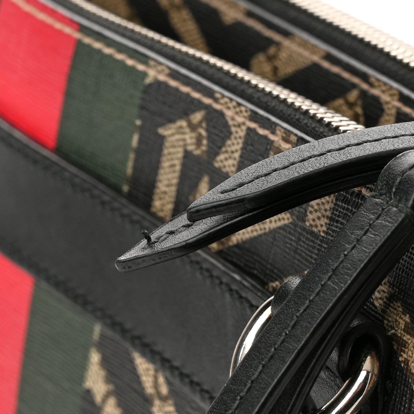 GG Supreme Monogram Caleido Web Messenger Beige Ebony