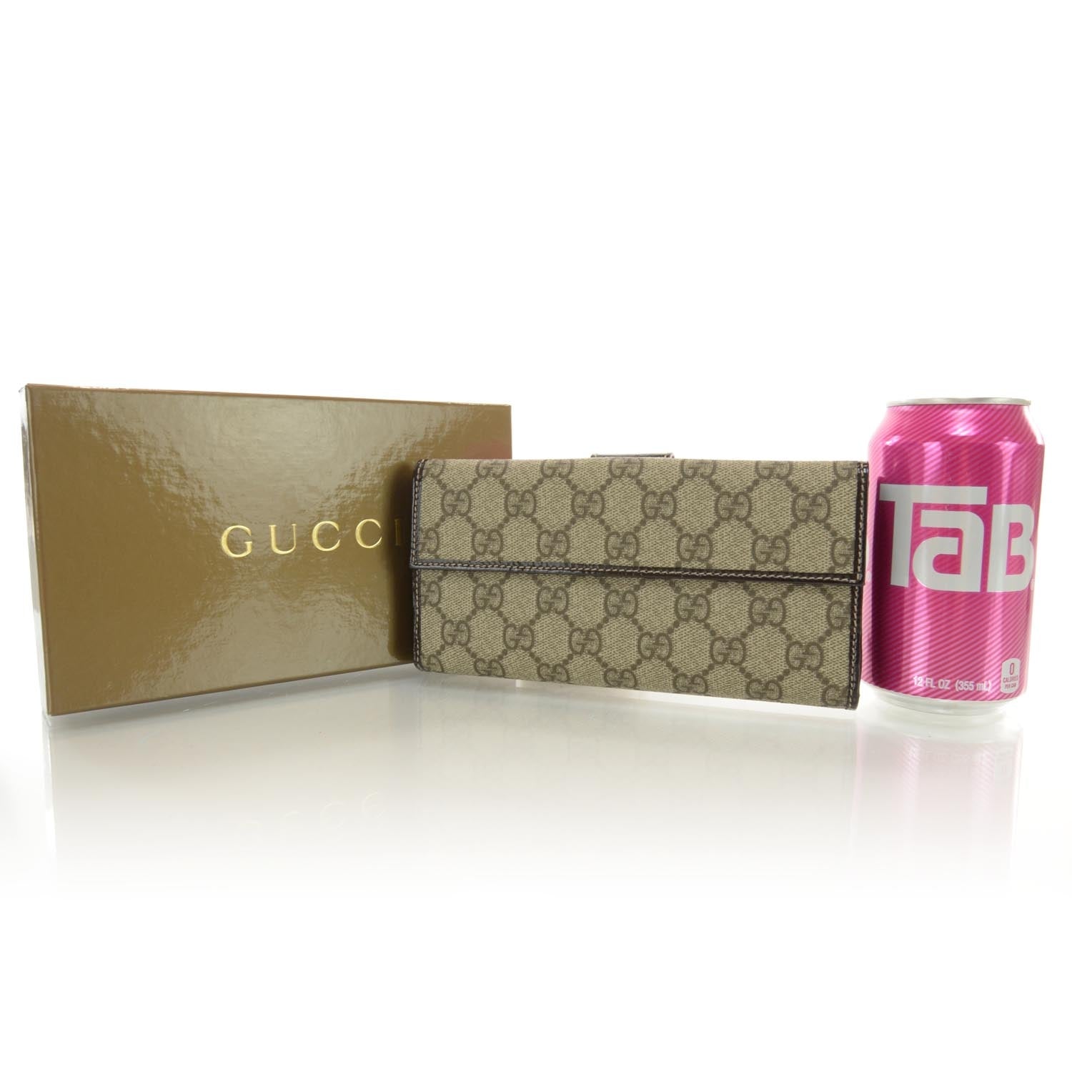 Gucci GG Plus Monogram Icon Bar Continental Flap Wallet 2 of 9