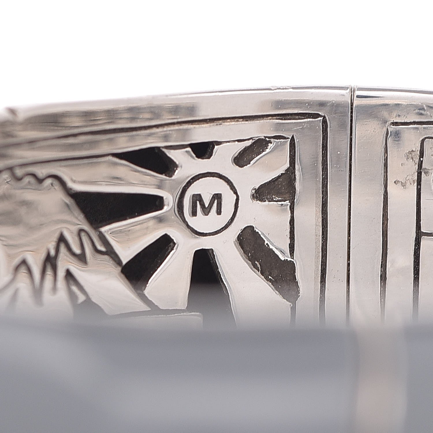 John Hardy Sterling Silver Enamel Bamboo Cuff Gray 5 of 5