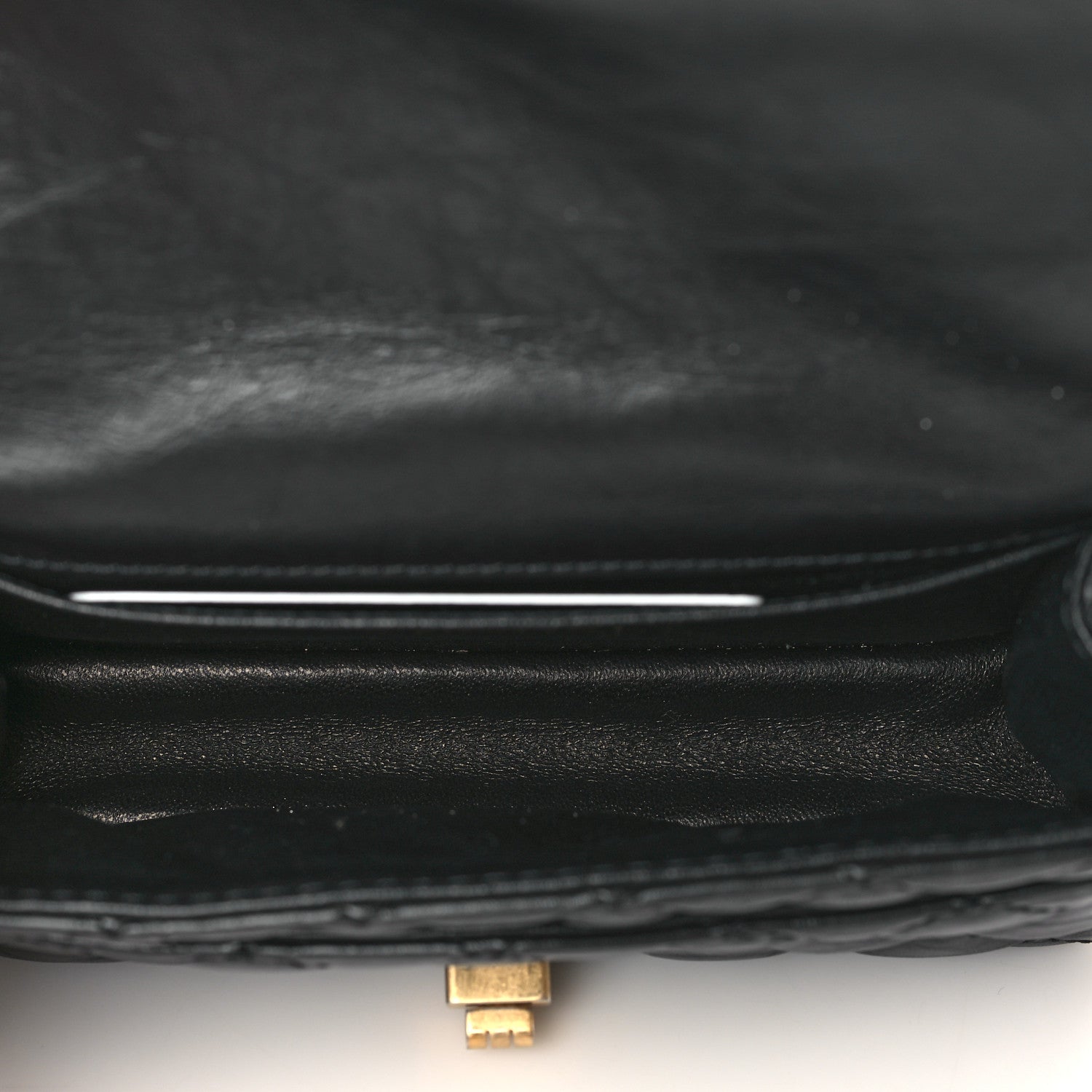 Chanel Aged Calfskin Quilted 2.55 Reissue Flap Belt Bag Clutch Black 5 of 9