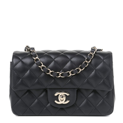 Chanel Lambskin Quilted Mini Rectangular Flap Black 1 of 5