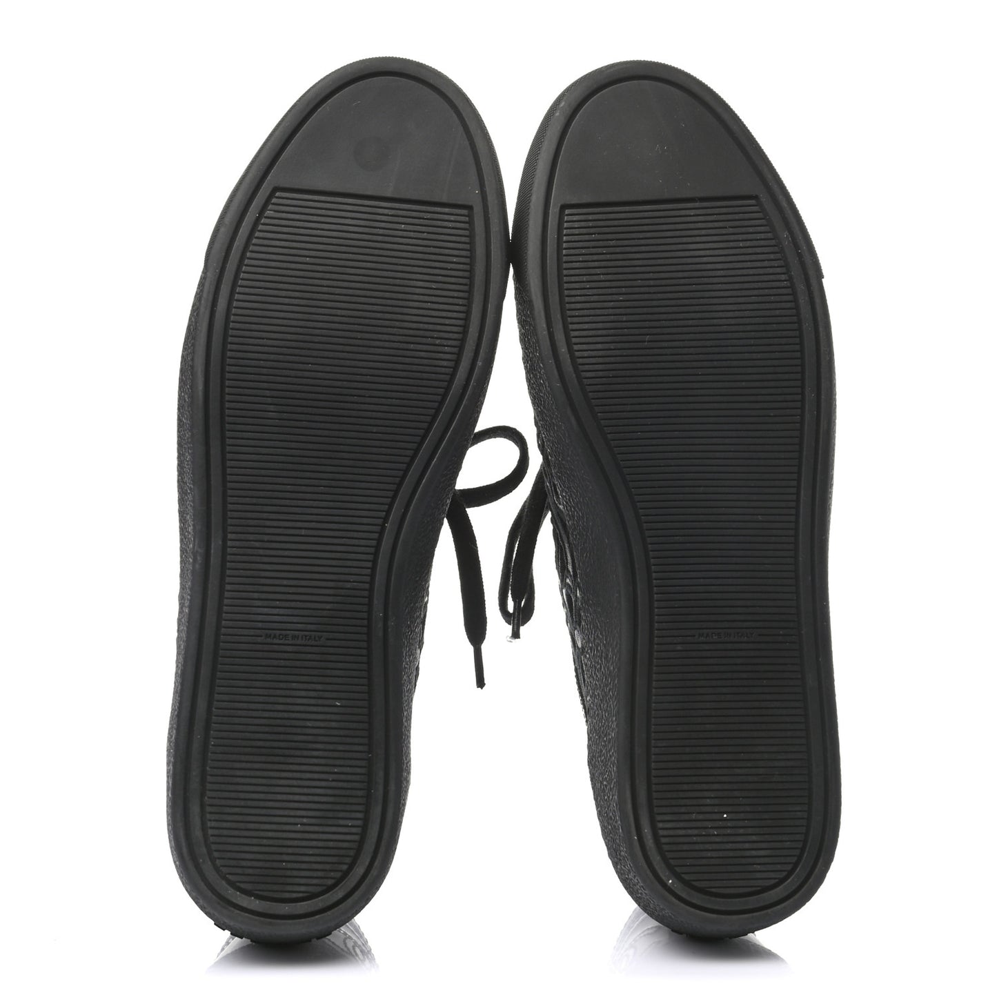 Patent Grained Goatskin Hollow Out Flower Sneakers 37 Black