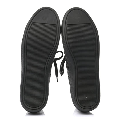 Chanel Patent Grained Goatskin Hollow Out Flower Sneakers 37 Black 5 of 8
