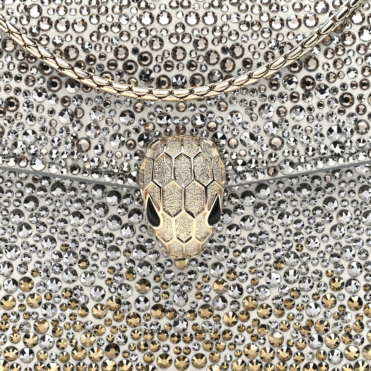 Crystal Serpenti Forever Mini Crossbody Bag Gold Silver