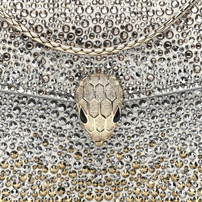 Bulgari Crystal Serpenti Forever Mini Crossbody Bag Gold Silver 8 of 11