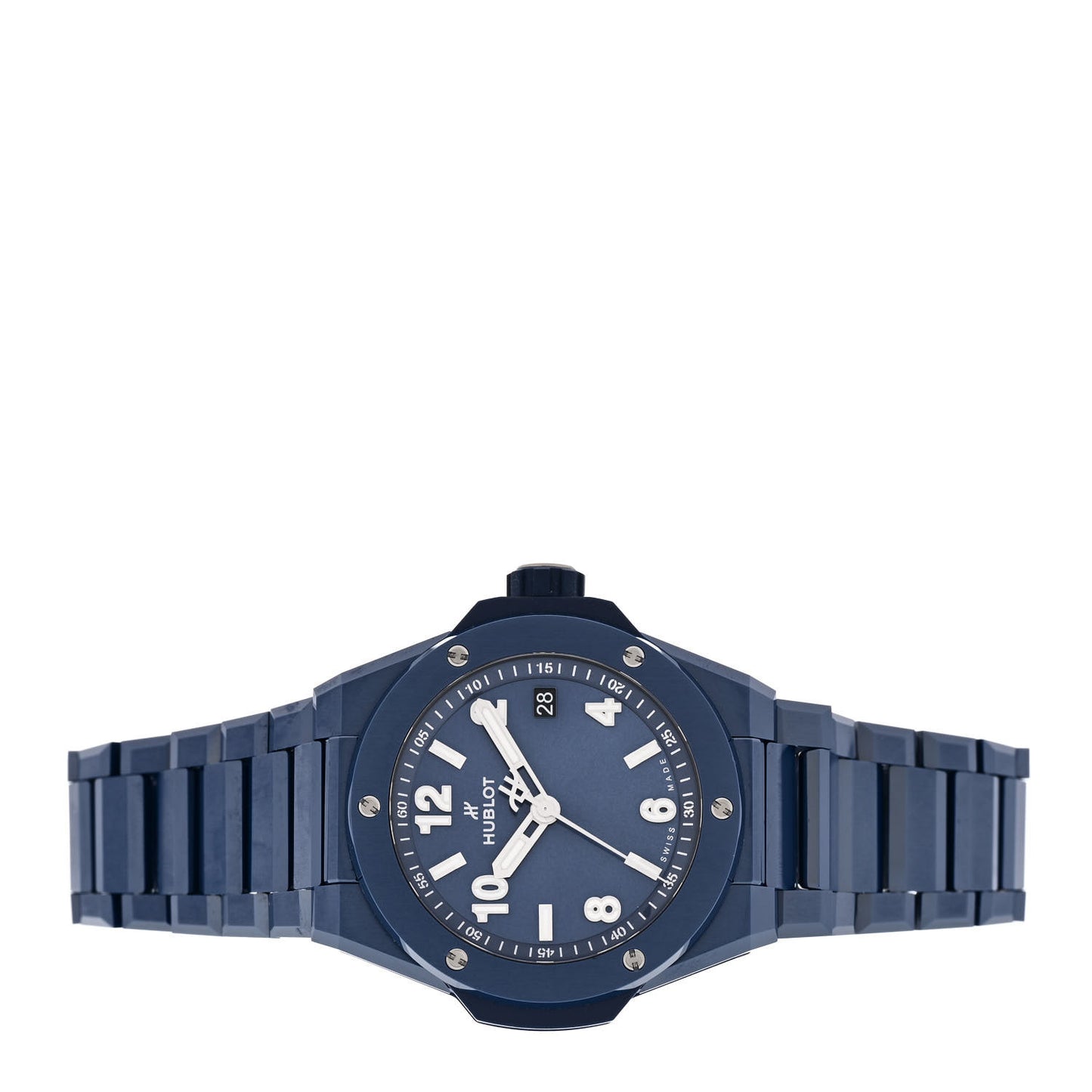 Ceramic 38mm Big Bang Integrated Time Only Automatic Watch Blue 457.EX.7170.EX