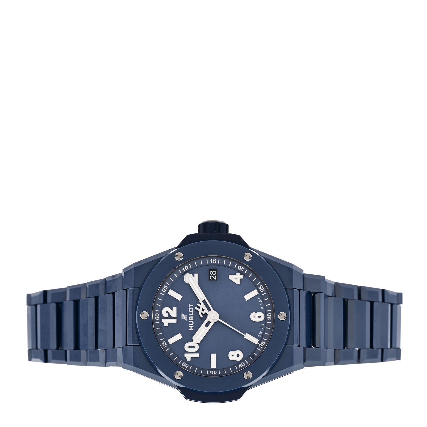 Hublot Ceramic 38mm Big Bang Integrated Time Only Automatic Watch Blue 457.EX.7170.EX 2 of 5
