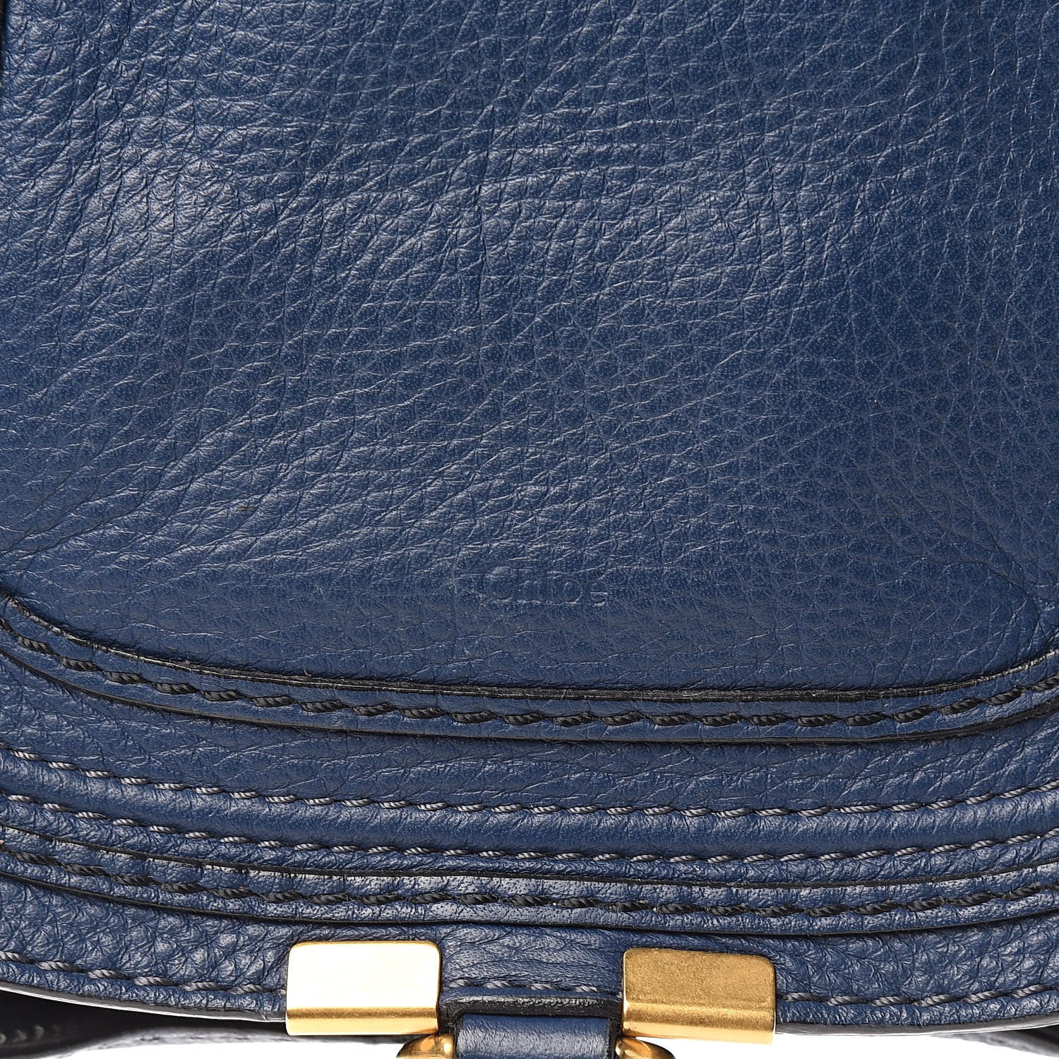 Chloe Calfskin Baby Marcie Satchel Royal Navy 10 of 12