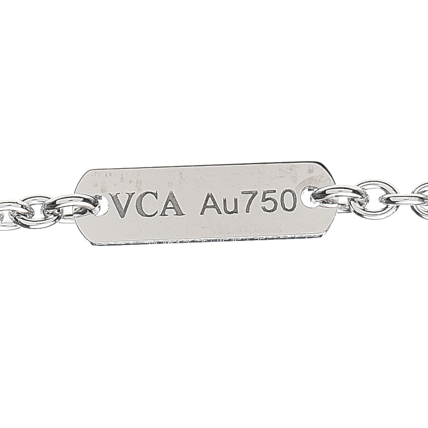 Van Cleef & Arpels 18K White Gold Diamond Pure Alhambra Pendant Necklace 5 of 8