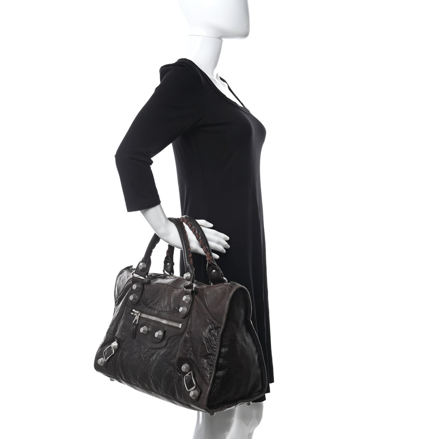 Balenciaga Agneau Giant 21 Silver Hardware Work Charbon 2 of 13