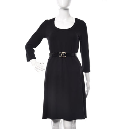 Chanel Calfskin Pearl CC Chain Belt 85 34 Black 2 of 9