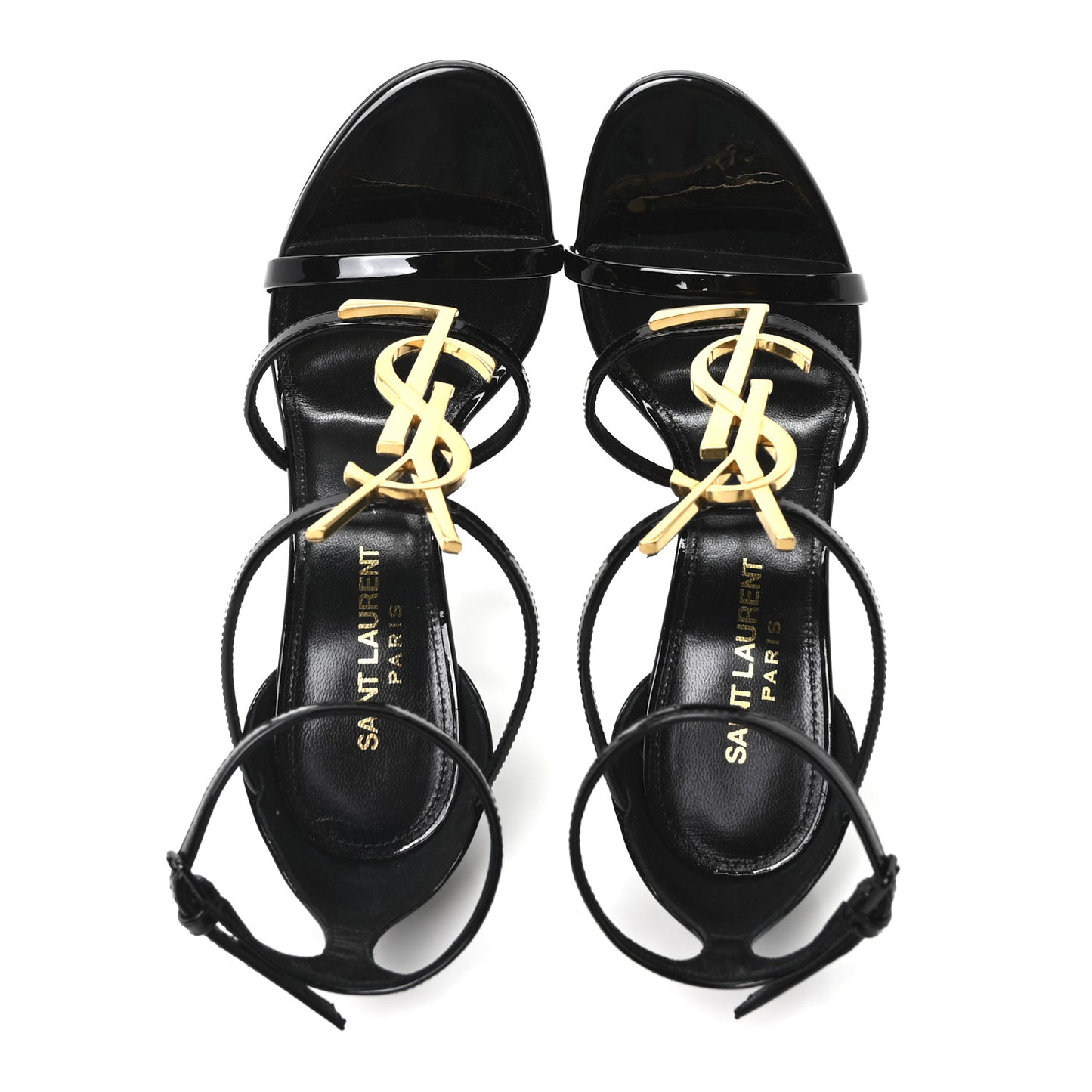Patent Cassandra 100 Ankle Strap Sandals 36 Black
